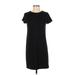 Ann Taylor LOFT Casual Dress - Shift: Black Marled Dresses - Women's Size X-Small