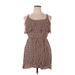 Xhilaration Casual Dress - Mini Scoop Neck Sleeveless: Brown Dresses - Women's Size X-Large