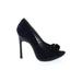 Carlos Heels: Pumps Stiletto Cocktail Party Blue Shoes - Women's Size 7 - Peep Toe