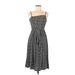 C+D+M Collection Casual Dress - Midi Square Sleeveless: Gray Dresses - Women's Size Medium