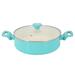 Martha Stewart Everyday Rexford 5 Quart Ceramic Nonstick Aluminum Everyday Pan w/ Lid in Teal Non Stick/Aluminum in Green/Blue | Wayfair 950121248M