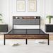 17 Stories Wui Upholstered Metal Platform Storage Bed Metal in Black | 38.8 H x 59.5 W x 86.4 D in | Wayfair 44D5B1669FBA4E57BC66DEDE8DA2832F