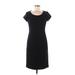 Lauren by Ralph Lauren Casual Dress - Sheath Scoop Neck Short sleeves: Black Print Dresses - Women's Size 6