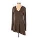 CAbi Long Sleeve T-Shirt: Brown Tops - Women's Size X-Small