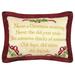 Christmas Morning Embroidered Petite 8" x 12" Throw Pillow