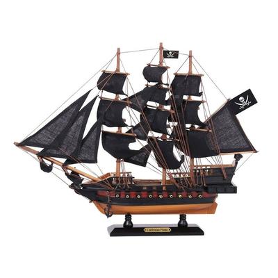 Wooden Caribbean Pirate Black Sails Limited Model Pirate Ship - 15"