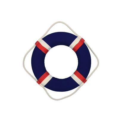 15" Blue Styrofoam Jacket Decorative Life-ring Perfect for Wall Hanging Decoration - 15" L x 2" W x 15" H