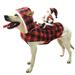 MeijuhugaF Dog Christmas Costume Running Santa Claus Riding on Pet Fasten Tape Thick Warm Plaid Color Matchubf Coat Dog Cat Hoodie Christmas Holiday Outfit Pet Xmas Dog Clothes