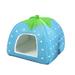 NUOLUX Cotton Sponge Puppy Cat Dog House Dome Tent Classic Cloth-Wrapper Shape Tent (Acid Blue)
