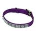 Coastal Jeweled Dog Collar Purple Small - 5/8 x 14