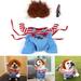 Mairbeon 1 Set Pet Cosplay Costume Spooky Deadly Doll Dog Clothes Versatile Comfortable Halloween Outfit for Dogs Cats
