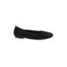 Flats: Ballet Chunky Heel Casual Black Print Shoes - Women's Size 8 - Round Toe