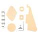 guitar pickguard set 6 Pcs Pickguard / Cavity / Switch Covers / Pickup Selector Plate / Bracket / Screws for LP Style Guitar Replacement (Beige)