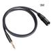 Ana 6.35 mm 1/4 Inch TRS to XLR Male Balanced Signal Interconnect Cable Mic Cable