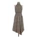 Joie Casual Dress - Midi Halter Sleeveless: Brown Dresses - Women's Size 6