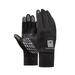 NUOLUX Outdoor Gloves Thicken Warm Wind-proof Suede Gloves Screen Touch Waterproof Gloves for Hiking Camping Cycling Fishing - Size L (Black)