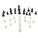 Chicmine 32Pcs/Set Black & White Plastic Medieval Chess Pieces Game Chessmen 65/75/95mm