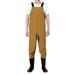 Manxivoo Fishing Gifts for Men Waders Fishing Boots Fishing Trousers with Braces Breathable Crosswater Waders Plus Size Jumpsuit Overalls for Men Yellow1 39