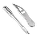 1 Set of 2pcs Stainless Steel Fish Scale Remover Manual Fish Scraper Seafood Knives Kitchen Tool (Prong+Flat)