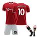 XNB 2021-2022 Man Utd Home Shirt #10 Rashford Sportswear Soccer Activewear Set