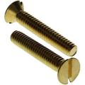 X 1-1/4 Brass Machine Flat Countersunk Head Slotted Drive - (Pack Of 100 Pcs) Solid Brass Plain Finish Length: 1-1/4 Inches Thread Size: -40 Coarse Thread UNC