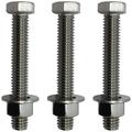 3/8 -16 x 4 - 304-STAINLESS STEEL BOLTS NUTS & WASHERS - 18-8 HEX HEAD Bolt - 304 Grade. General Purpose 10 Bolts + 10 Nuts + 10 Washers