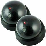 Wireless Decoy Security Dummy Surveillance Camera with Flashing LED- 2 Pack