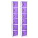 AdirOffice 72 6-Tier Key Lock Purple Steel Storage Locker 2/Pack (629-206-PUR-2PK)