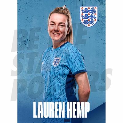 England Lauren Hemp Headshot Auswärtsplakat A3 Image