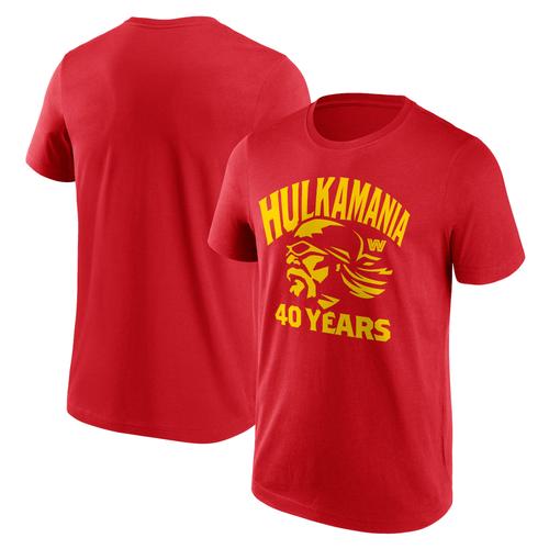 WWE Hulk Hogan 40 Years Logo T-Shirt - Rot - Herren