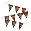 Halloween Pennant Banner (7.38ft ) Creepy Carnival Decorations Evil Halloween Pennant Banner Triangle Flags Party Decorations Evil Carnival Decorations for Carnival Halloween Party Smile Pumpkin