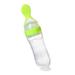Food Squeeze Feeder with Spoon Convenient to Use with Standing Base Suitable For Busy Moms Parents - Green
