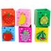 6pcs Creative Fruit Design Pencil Cups Wooden Pen Container Pencil Holder Colorful Container Decoration Desk Organizer(Random Style Color)