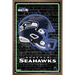 NFL Seattle Seahawks - Neon Helmet 23 Wall Poster 22.375 x 34 Framed