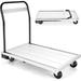 Folding Aluminum Platform Cart 770 Lbs Moving Platform Truck Hand Cart with 360 Degree Swivel Wheels and Non-Slip Platform Surface Flatbed Push Cart Dolly