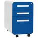 CCBIUOMBO Laura Davidson Stockpile 3-Drawer File Cabinet for Home Office Commercial- Size Blue Faceplate