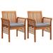 moobody 2 Piece Patio Chairs with Cushion Acacia Wood Outdoor Dining Chair Set Wooden Garden Armchairs for Balcony Backyard Lawn Furniture 25.1 x 23.6 x 35.4 Inches (W x D x H)