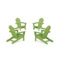 TrexÂ® Outdoor Furnitureâ„¢ 4-Piece Monterey Bay Adirondack Chair Conversation Set in Lime