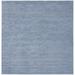 HomeRoots 7 x 7 ft. Blue & Gray Striped Non Skid Indoor & Outdoor Square Area Rug - Blue and Gray - 7 x 7 ft.