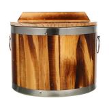 Stainless Rice Cooker Steel Steamer Wooden Chinese Containers Lids Pallets Bucket