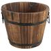 FRCOLOR Wooden Flower Bucket Decorative Rustic Flower Pot Succulents Planter for Garden