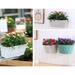 hanging basket 1pc Hanging Flower Pots Simulation Rattan Woven Pots Garden Decor Hanging Basket Semicircle Flower Pots (White)