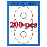 Neato Compatible CLP-192217 2UP / EconoMatte White Labels Sheets 200 Labels