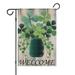 St. Patrick s Day Garden Flag Irish Holiday Outdoor Flag Green Shamrocks Clovers Mason Jar Lucky Welcome Yard Flags 12.5 Ã—18 Linen Vertical Double Sided House Flag for Home Garden Decor