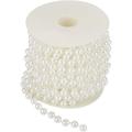 10mm Faux Pearl Beads Garland Pearl Bead Roll Strand of Pearls to Decorate 11 Yds Pearl Strands Spool Pearl String for Floral Centerpieces Wedding Party Favor Christmas Tree DIY Crafts(White)