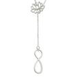 Large Elegant Infinity Sign Lotus Lariat Necklace