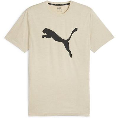 PUMA Herren Shirt TRAIN FAV HEATHER CAT TEE, Größe S in Braun