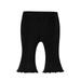 Meuva Children Kids Toddler Baby Girls Ribbed Solid Ribbed Plaid Ruffled Pants Trousers Leggings plus Size Girls Clothes Big Kids Sweat Pants Girls Soccer Leggings Girls Youth 5t Girls