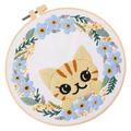 1 Set Cross Stitching Kit Starter Cat Embroidery Kit Cartoon Cross Stitch Kit Unfinished Cross Stitch Kit