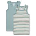 Sanetta - Kid's Boys Pure Doppelpack Shirt - Top Gr 104 grau/türkis